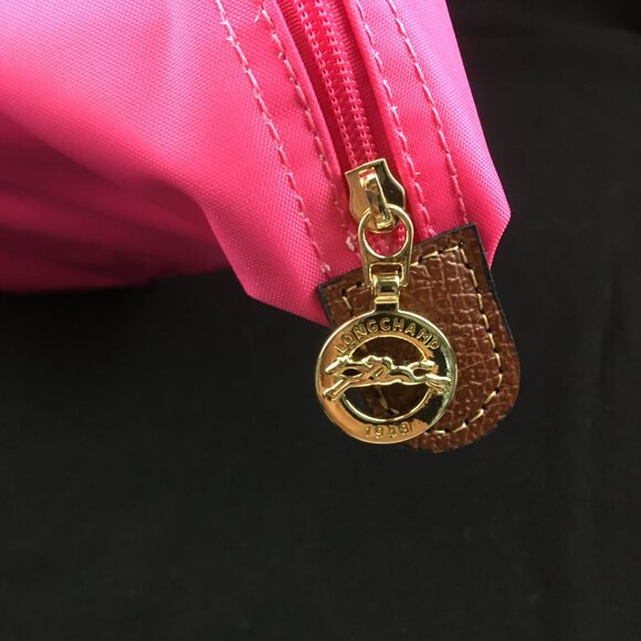 NWT Longchamp Le Pliage Original Large Shoulder Nylon Bag Tote baby Pink - Picture 7 of 10